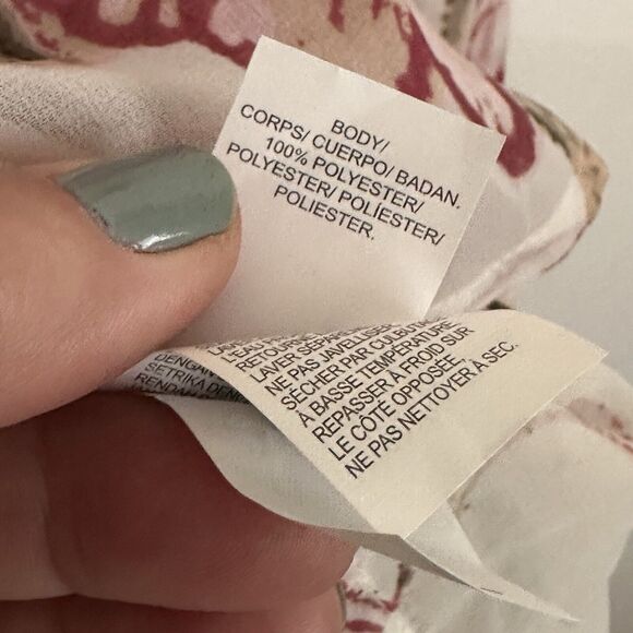 Lucky Brand Top 1X Plus Floral Sheer Boho Cottage Blouse Tiered Front V Neck NEW - Picture 6 of 11